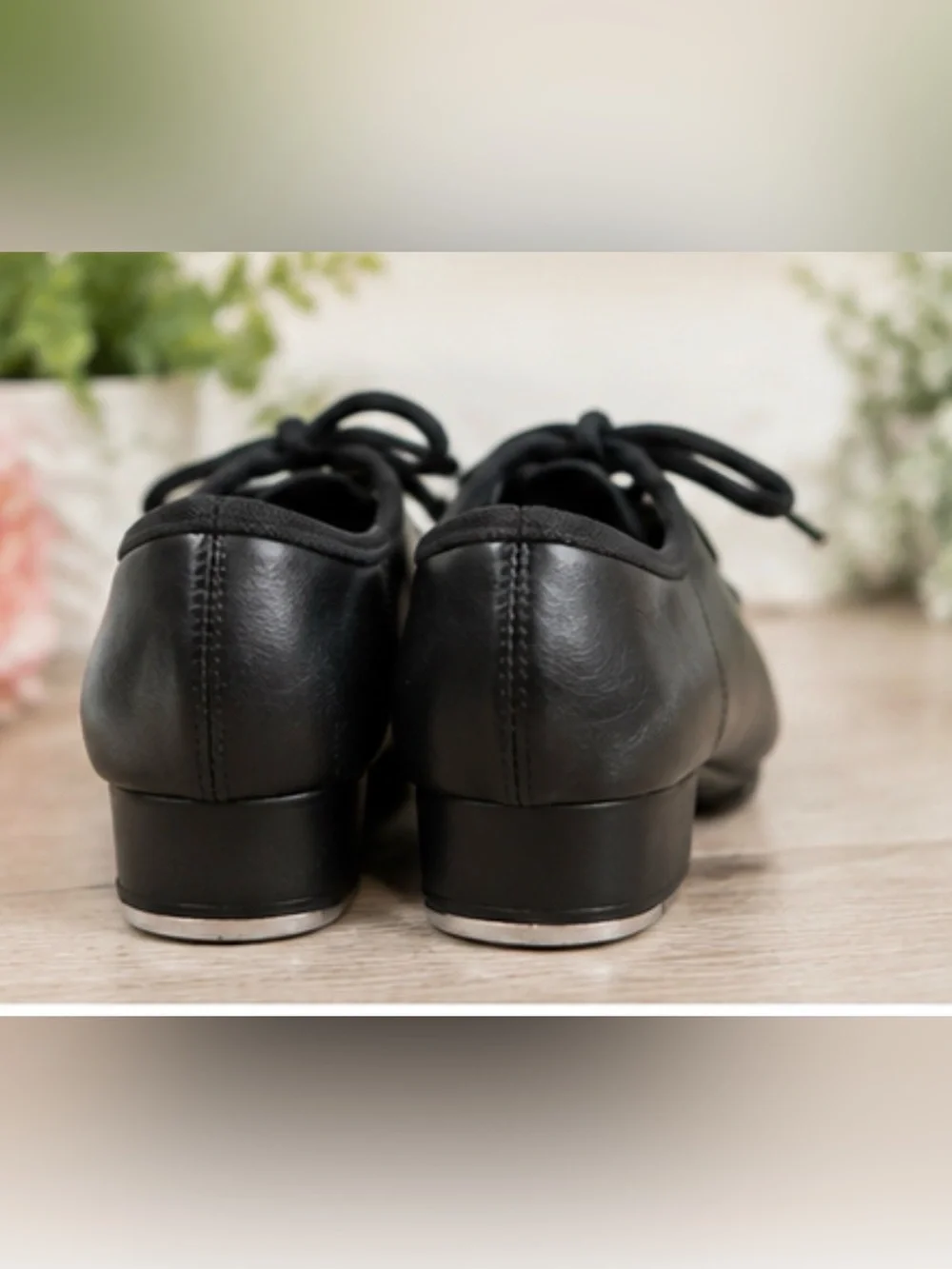 Little Girls Black Leather Tap Shoes Little Kid Shoes 10 / Toddler